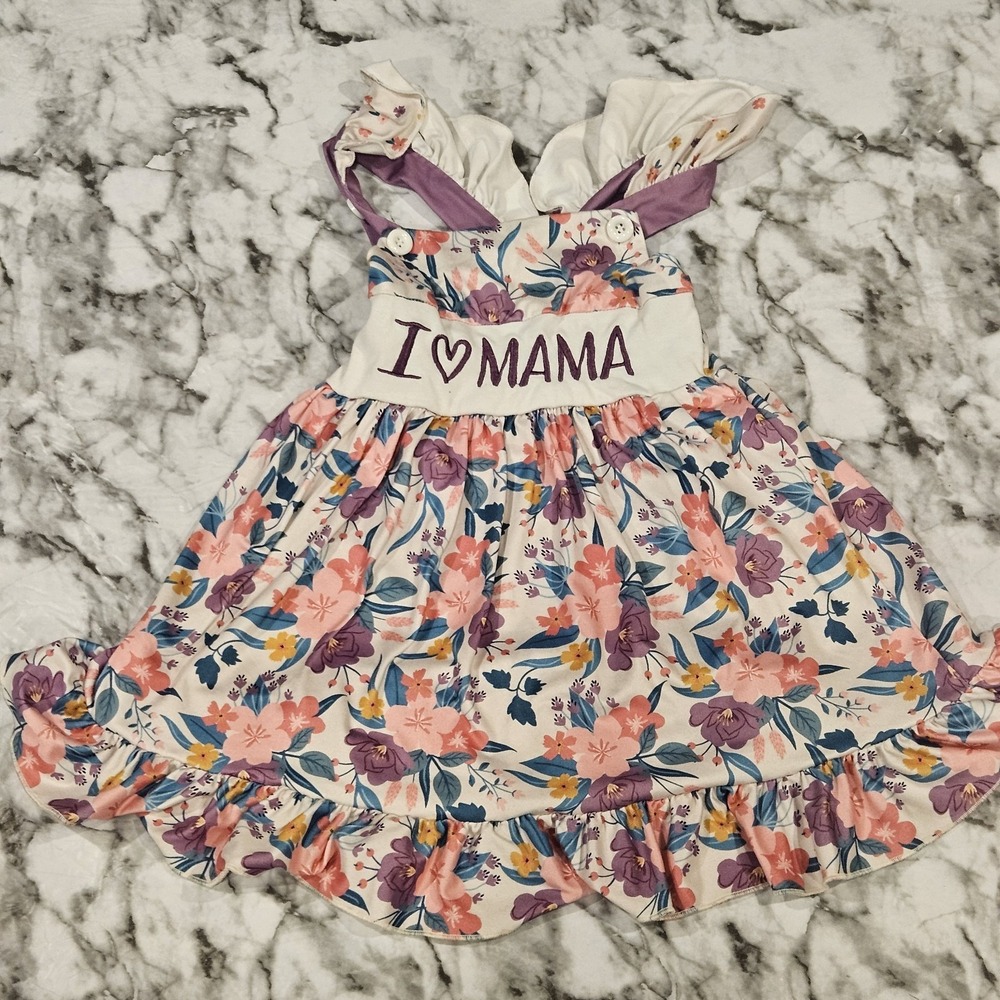 Marie Nicole Girls Toddler Dress‎ Size M (Approx 4T–5T) Milk Silk